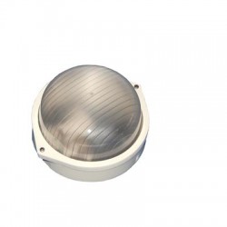 Rubino R1, 1x GLS 40W, SPAARLAMP, wit, frosted polycarbonaat lichtkap, IP: 54, klasse: I