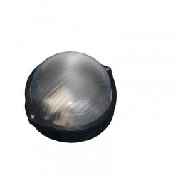 Rubino R1, 1x GLS 40W, SPAARLAMP, zwart, frosted polycarbonaat lichtkap, IP: 54, klasse: I