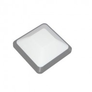 Smeraldo S1, 1x LED 3,3W-400lm-3000K, schakelbaar, frosted polycarbonaat lichtkap, zilver, ta @ 25 gr. C., IP 55, klasse I